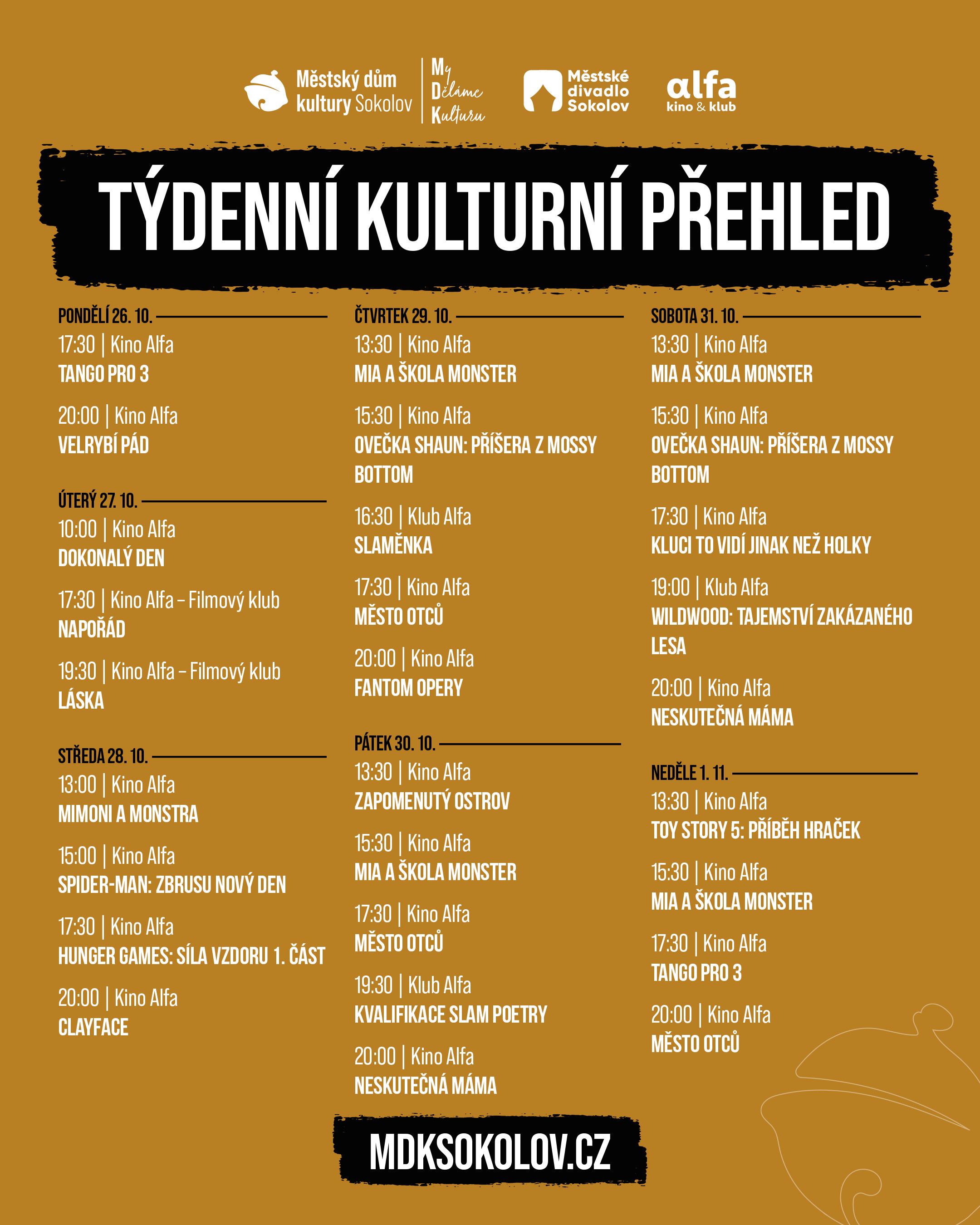 týdenní přehled